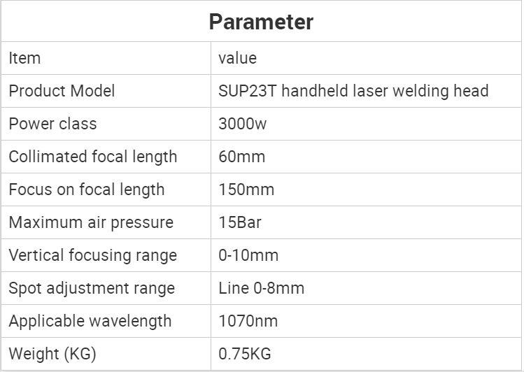 Hot handheld laser welding head for fiber laser welder SUP23T 4 in 1 laser welding machines parts welding gun