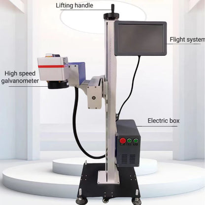 FYlD-Feiyide  5w 355nm flying laser marking machine for factory assembly line packaging date and batch marking plastic box marking