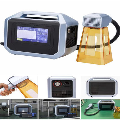 FYID-Feiyide Handheld Fiber Laser Marking Machine 20W/30W/50W Laser Engraving Machine 110V/220V Portable Fiber Marker for all Metal and some non-metal for Individual Shop/Factory/Home. Working area of 100 * 100mm