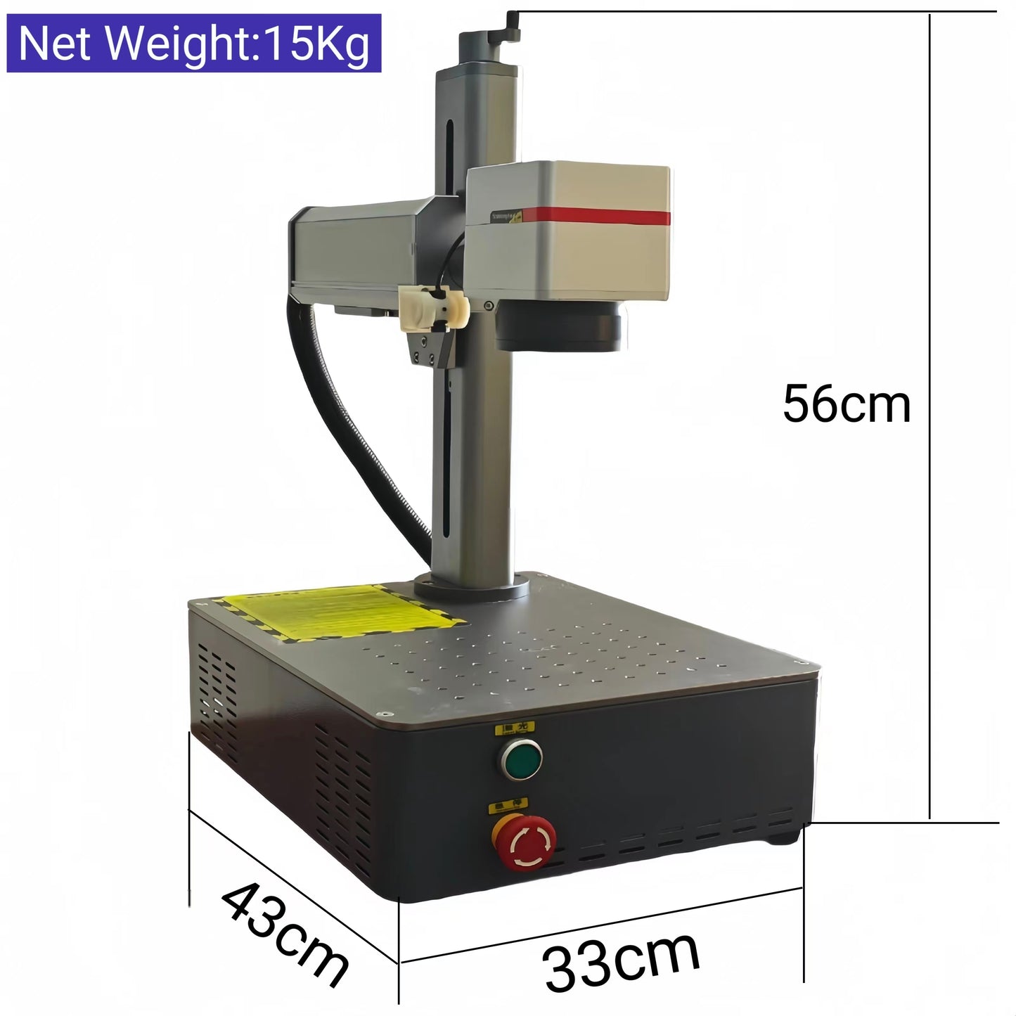 FYID-Feiyide Fiber Laser Engraver 20W/30W/50W/100W, Dual Red Dot Locator Laser Marking Machine for Jewelry,Sliver,Gold,Tumblers, 4.3”X4.3”/5.9”X5.9”/11.8”X11.8” Scan Area with 100,000 Hour Lifespan EzCad Included