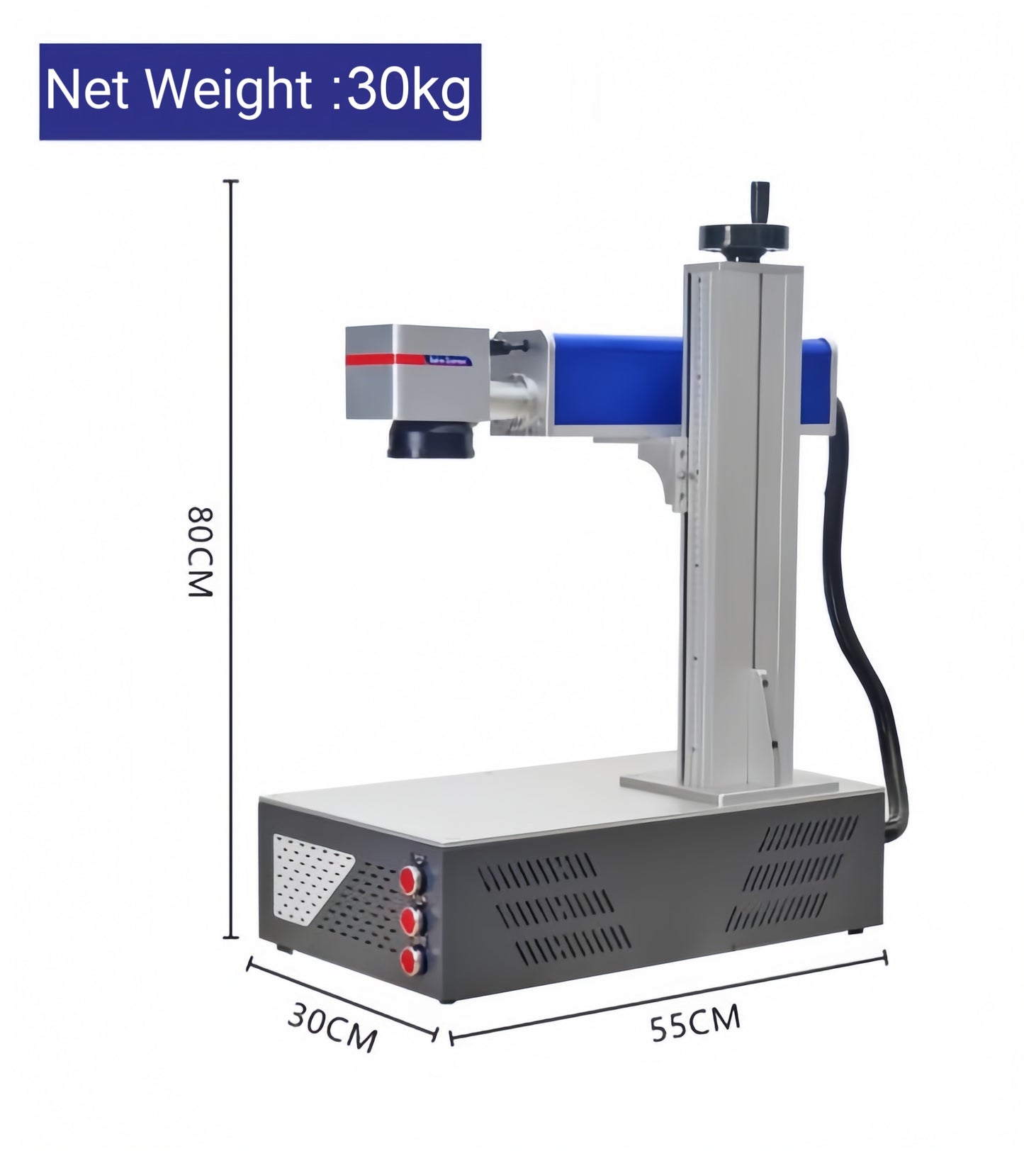 FYID-Feiyide Fiber Laser Engraver 20W/30W/50W/100W, Dual Red Dot Locator Laser Marking Machine for Jewelry,Sliver,Gold,Tumblers, 4.3”X4.3”/5.9”X5.9”/11.8”X11.8” Scan Area with 100,000 Hour Lifespan EzCad Included