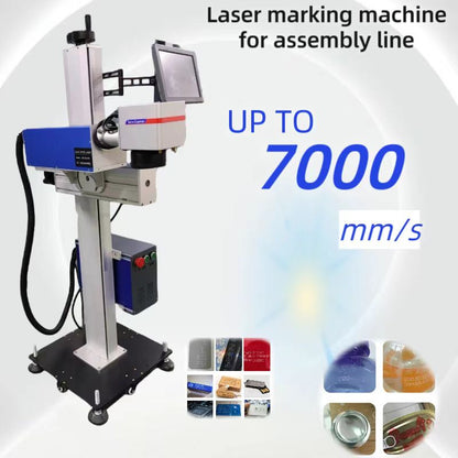 FYlD-Feiyide  5w 355nm flying laser marking machine for factory assembly line packaging date and batch marking plastic box marking