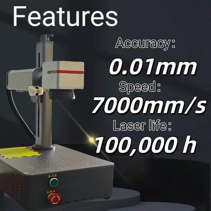 FYID-Feiyide Fiber Laser Engraver 20W/30W/50W/100W, Dual Red Dot Locator Laser Marking Machine for Jewelry,Sliver,Gold,Tumblers, 4.3”X4.3”/5.9”X5.9”/11.8”X11.8” Scan Area with 100,000 Hour Lifespan EzCad Included