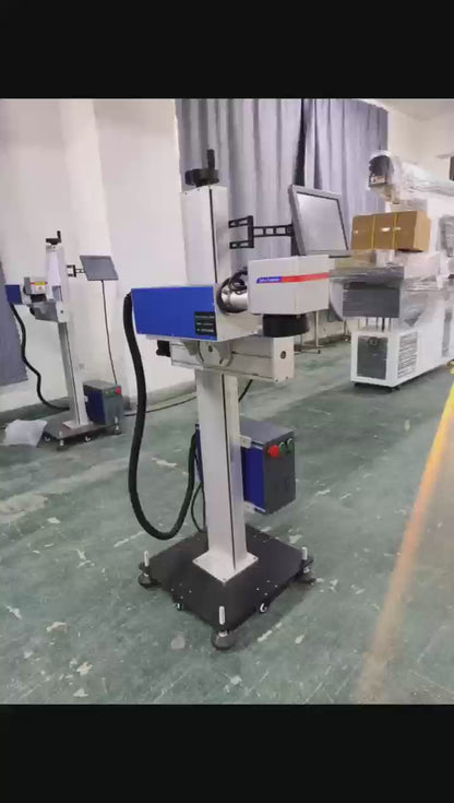 FYlD-Feiyide  5w 355nm flying laser marking machine for factory assembly line packaging date and batch marking plastic box marking